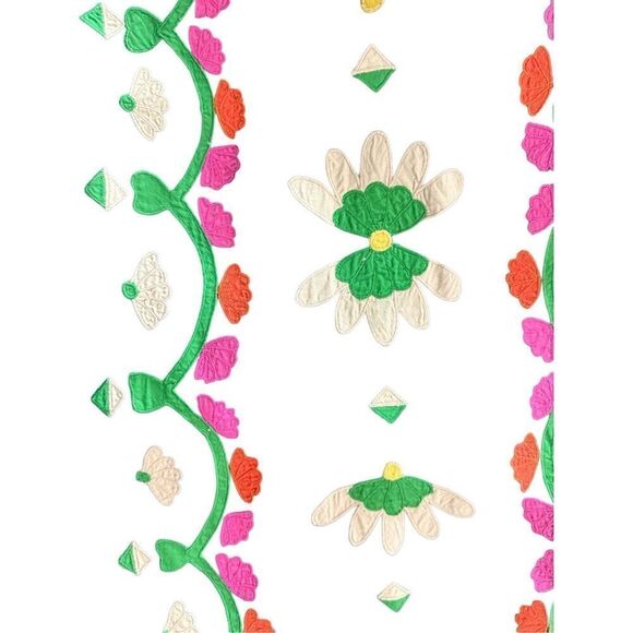 Frances Valentine Womens Blue Embroidered Floral Mini Shift Tunic Dress Medium - Picture 9 of 11